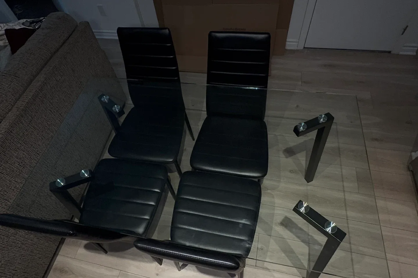 Glass Dining Table + Chairs image indicator(4)