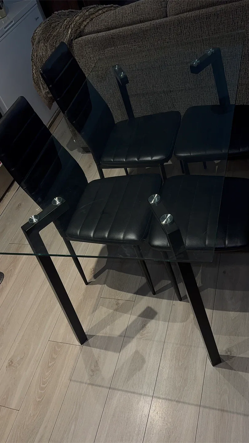 Glass Dining Table + Chairs image indicator(5)