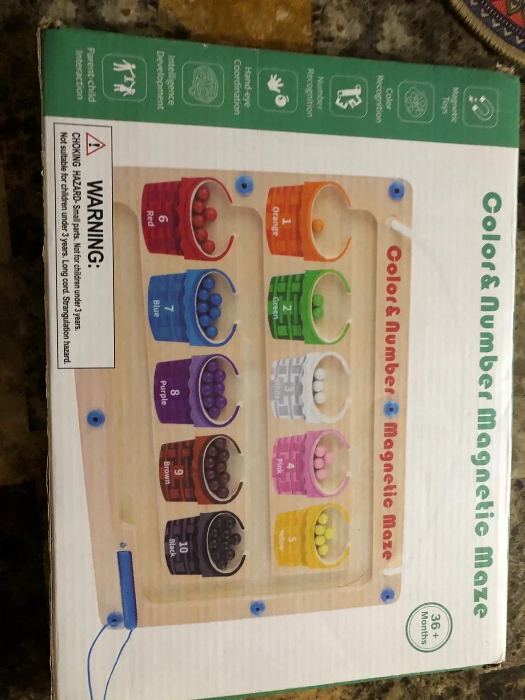 Color & Number Magnetic Maze - Educational Toy