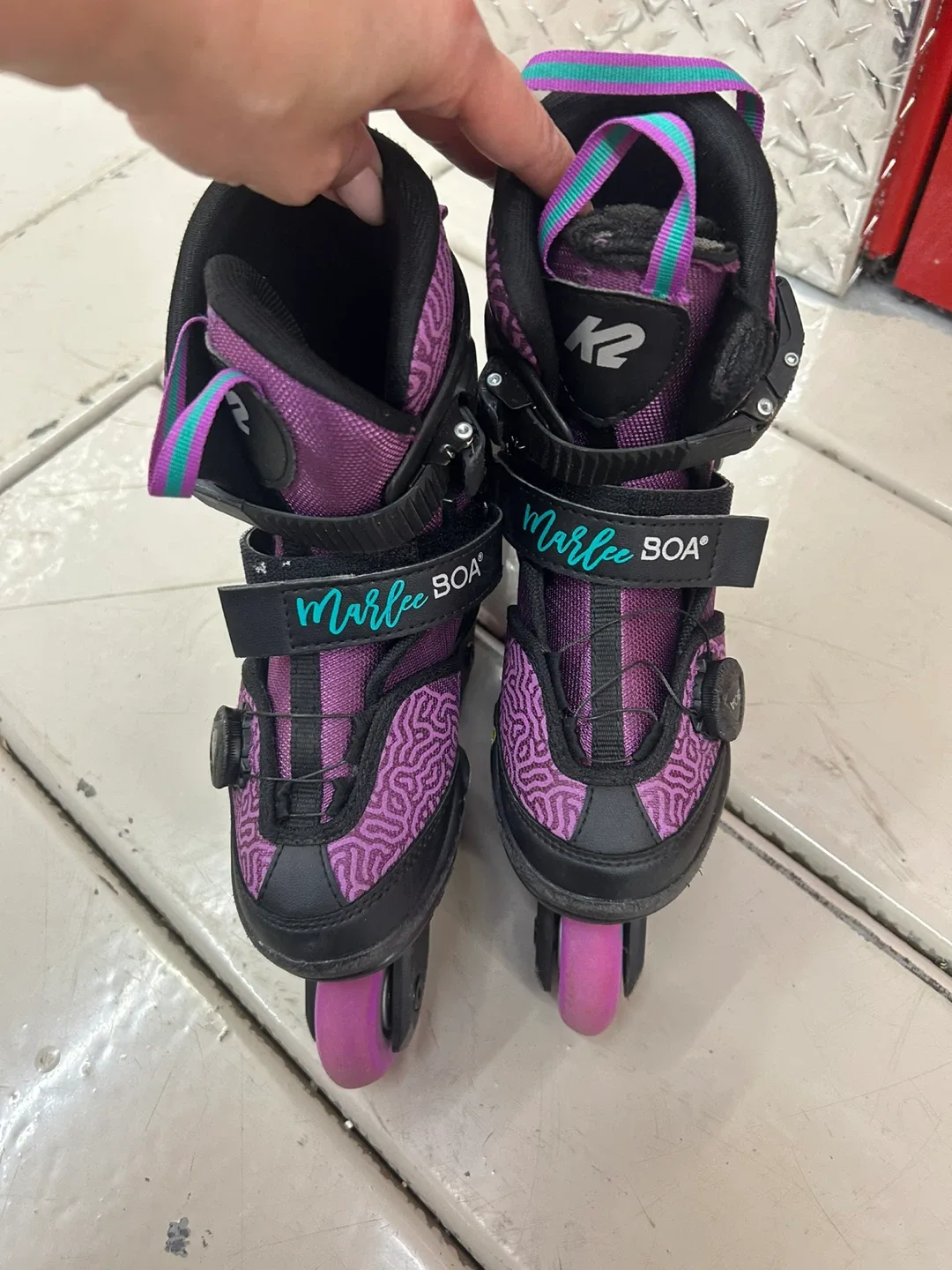 K2 Marlee BOA Purple Inline Skates Size 11-2