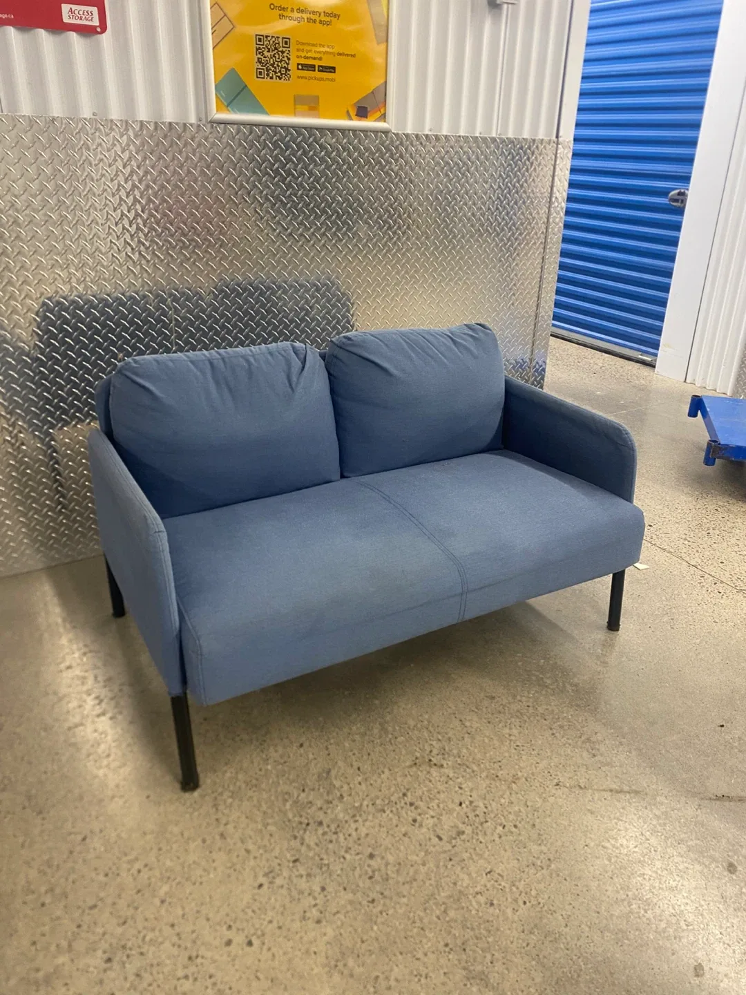 (Free Delivery) Blue Loveseat Sofa