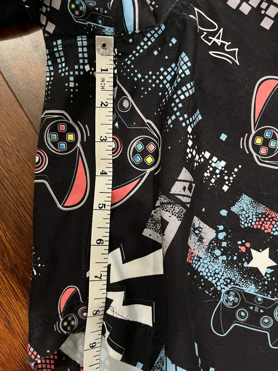 Texfit men’s medium swimming trunks, gaming, black image indicator(5)