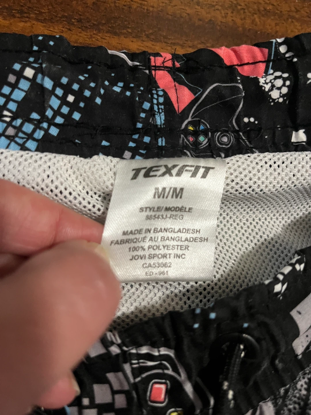 Texfit men’s medium swimming trunks, gaming, black - photo 2
