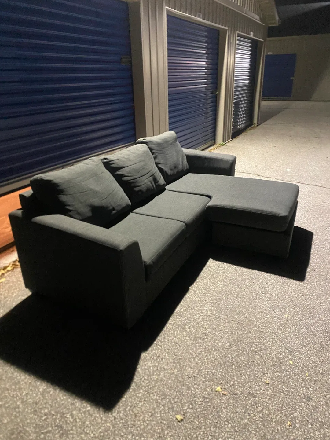 (Free Delivery) Grey Sectional Sofa Couch Reversible L image indicator(6)