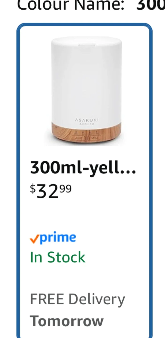 ASAKUKI Essential Oil Diffuser + 4 Essential Oils image indicator(4)