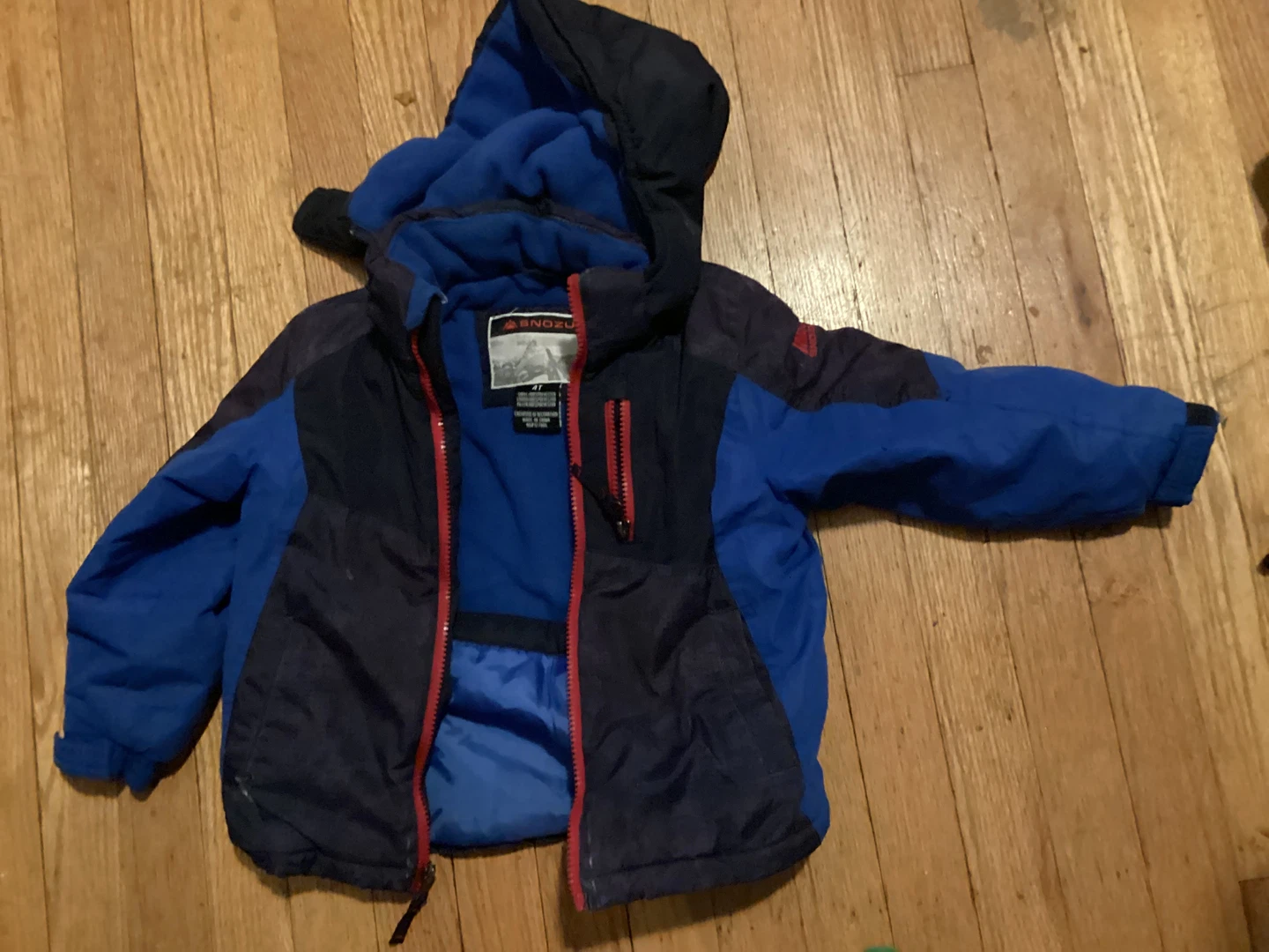 #cleanout Snozu Kids Blue Winter Jacket Size 4T