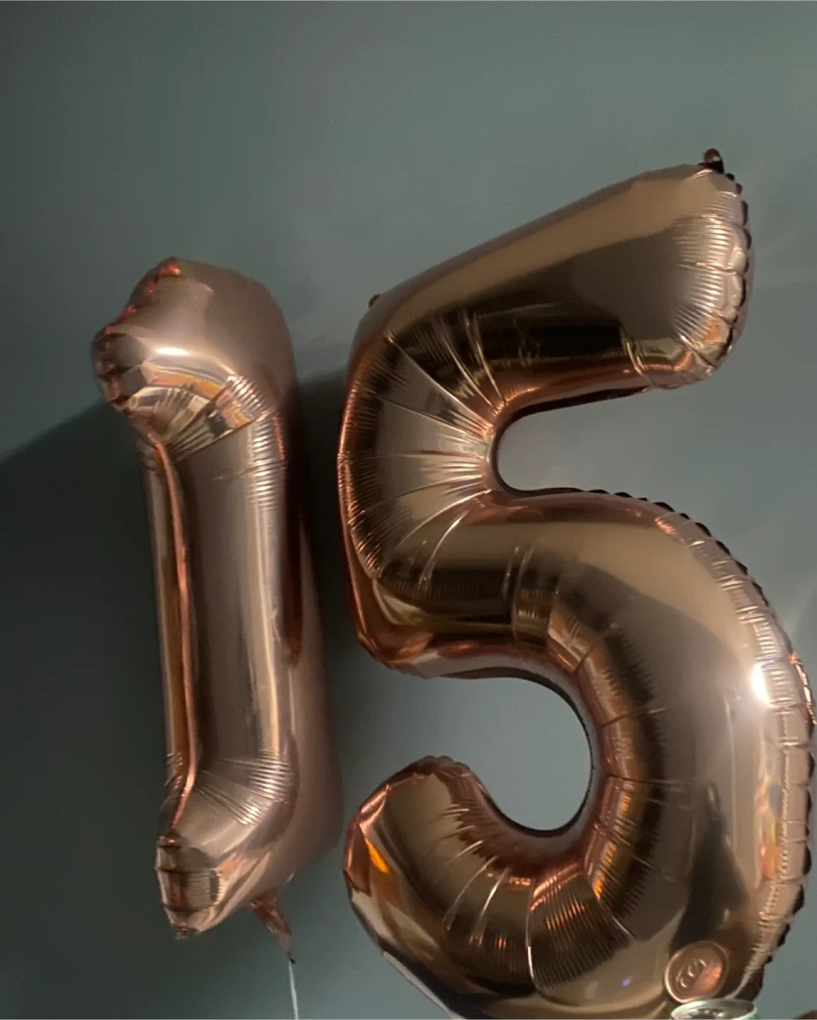 Rose Gold Number Balloons - 15