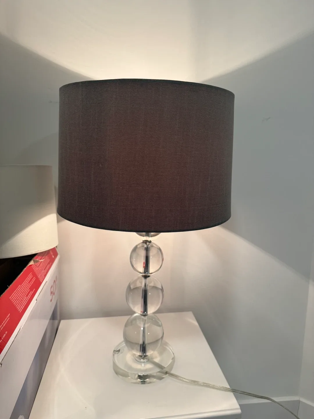 Table Lamp with Gray Shade