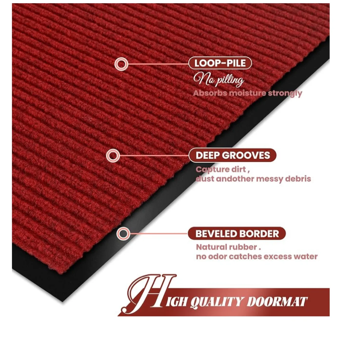 Door Mat Heavy Duty Outdoor Indoor Doormat image indicator(4)