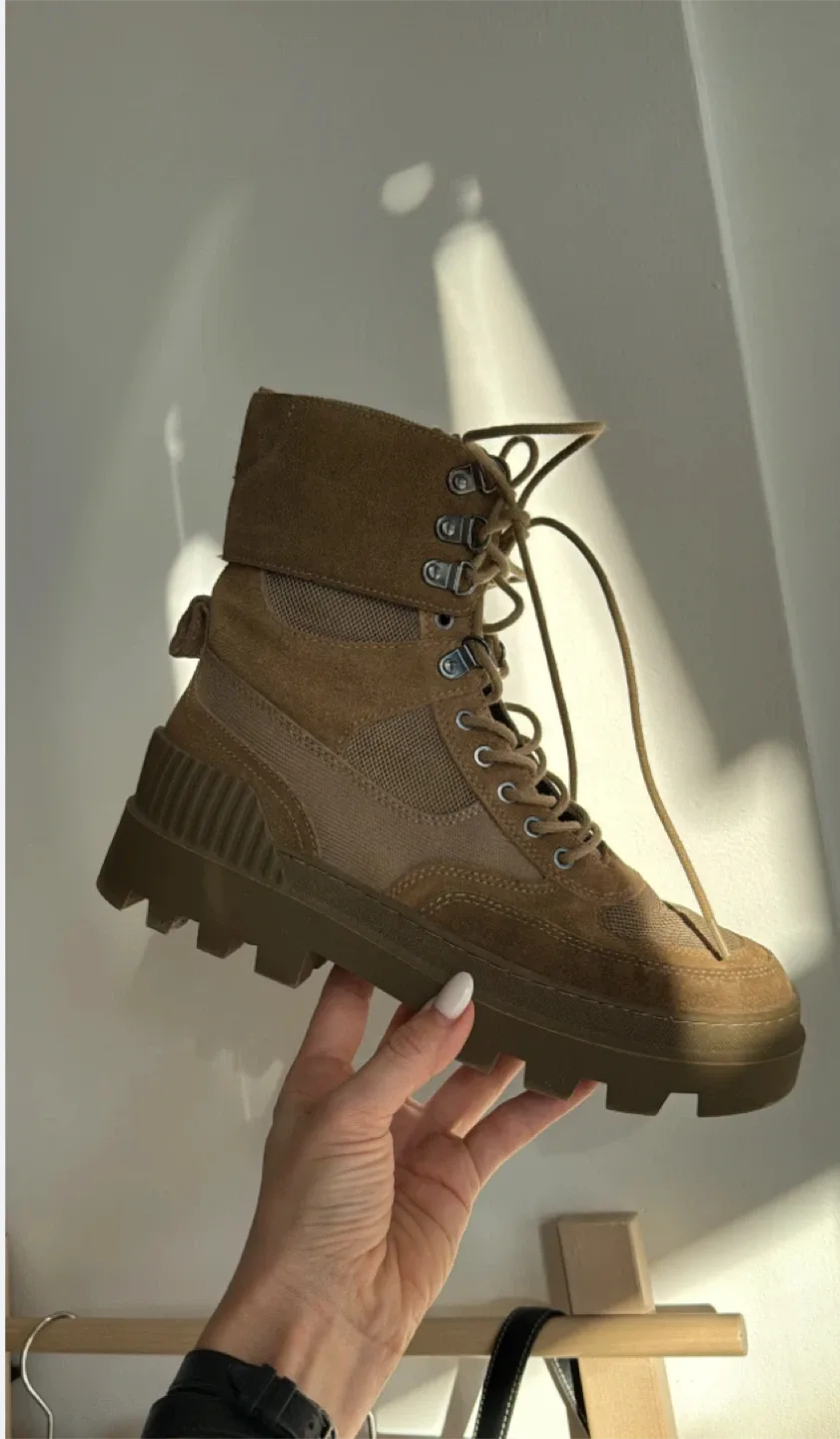 Zara Brown Ankle Boots - Size 40