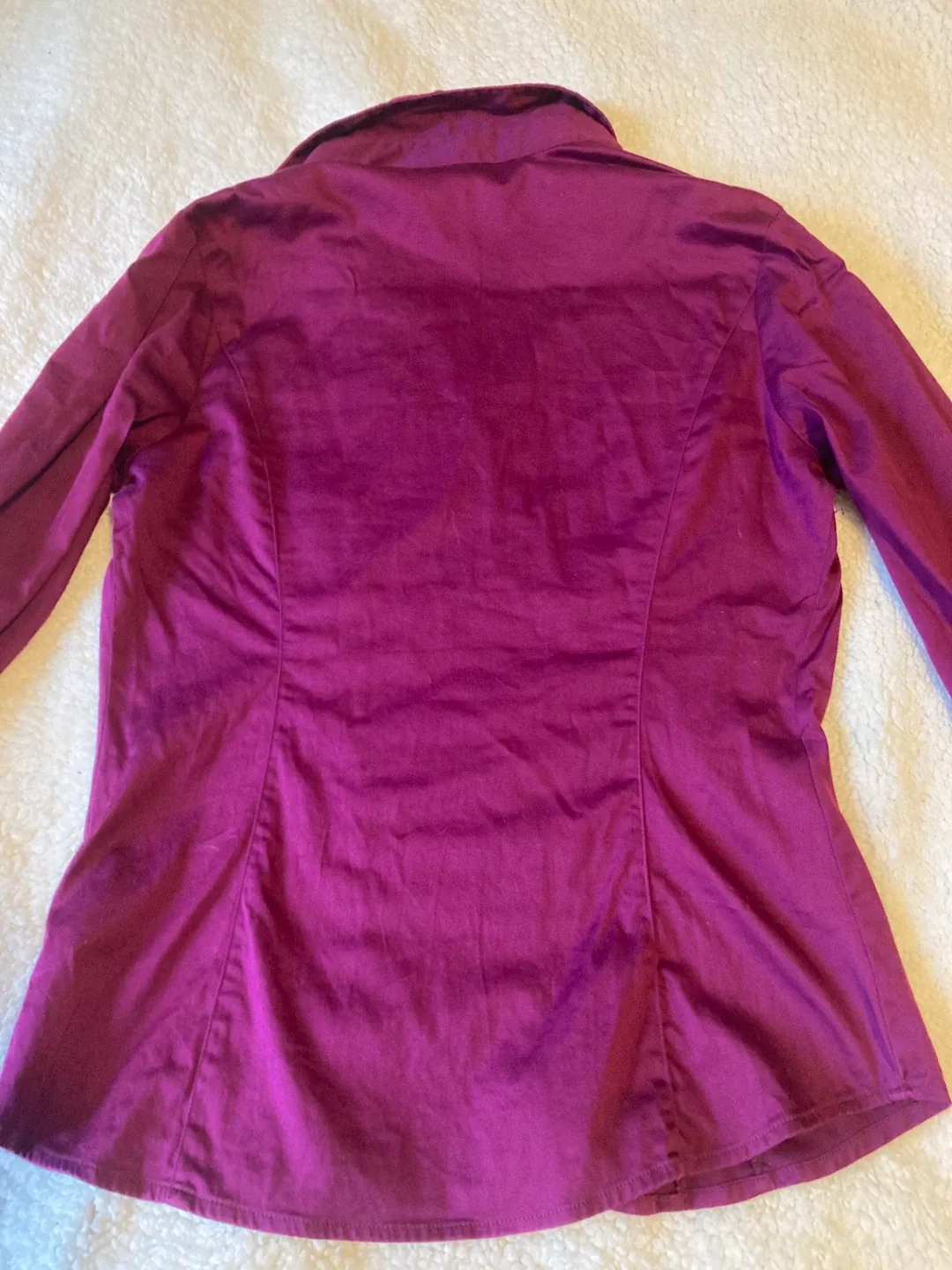 Cleo Brushed Cotton Blouse in Fuschia - Size S image indicator(4)