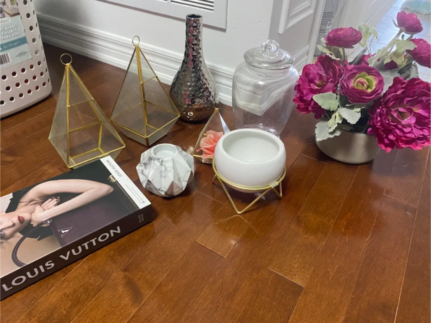 Home Decor Vases, Planters, and Louis Vuitton Book