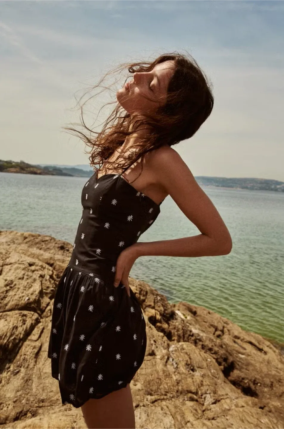 Zara Black Floral Dress - Size M #Cleanout image indicator(2)