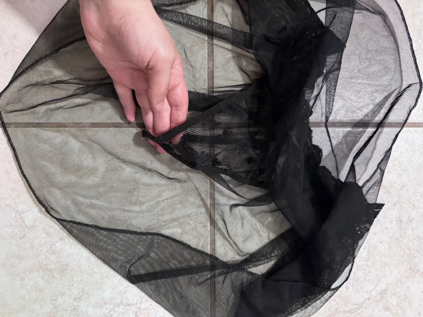 Black Mesh Mini Skirt image indicator(2)