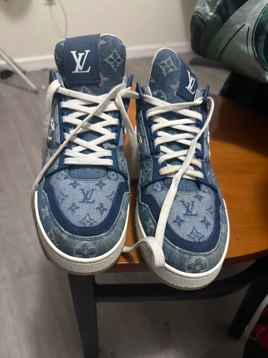 Louis Vuitton Denim Trainer Sneakers image indicator(3)