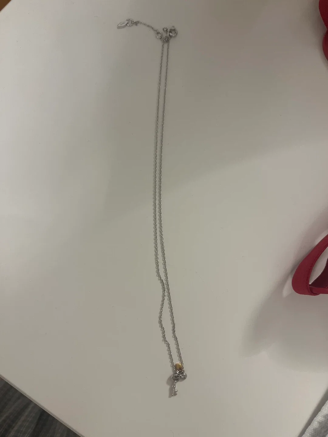 Silver Key Pendant Necklace image indicator(2)