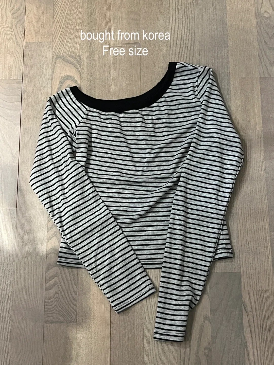 Striped Long Sleeve Top - Free Size #Cleanout