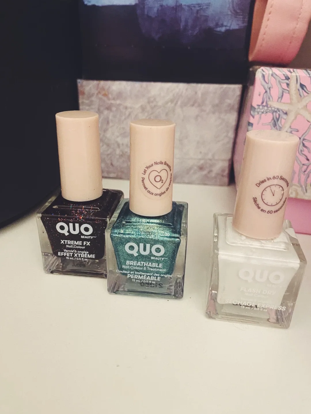 Set of 3 QUO Beauty Nail Polishes