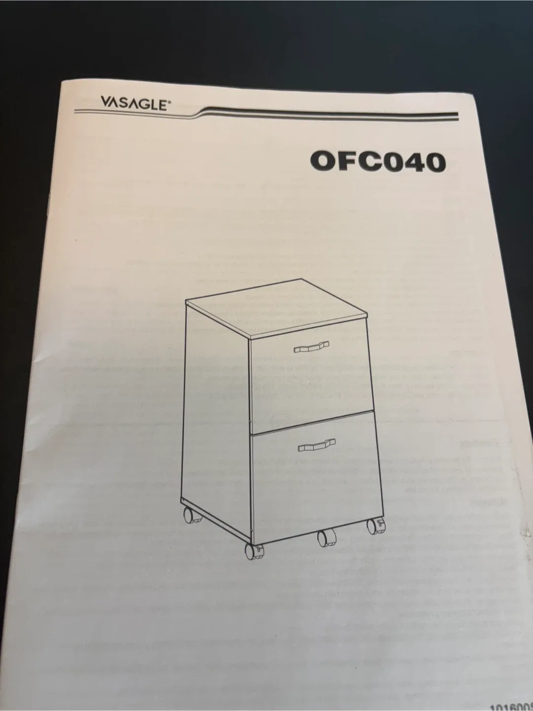 Black 2-Drawer Rolling File Cabinet image indicator(6)