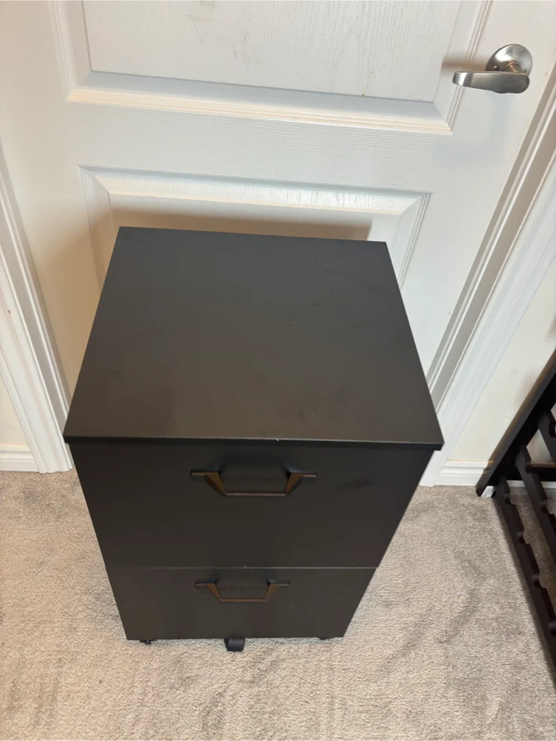 Black 2-Drawer Rolling File Cabinet image indicator(3)