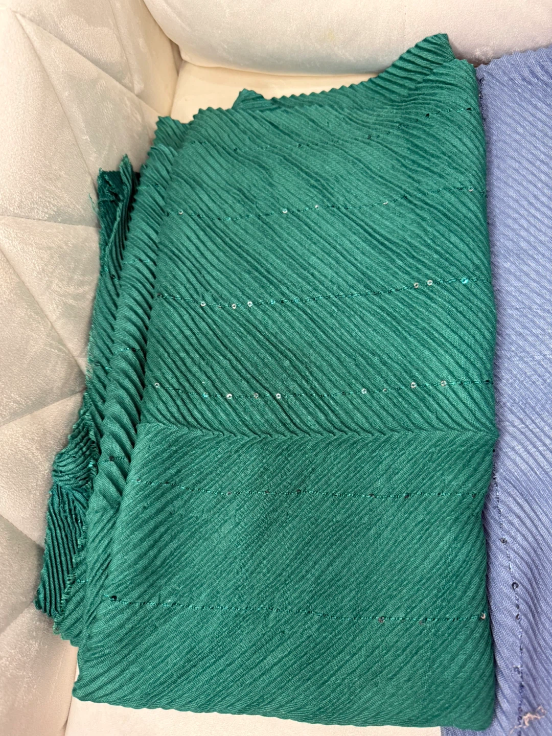Colorful Pleated Fabric scarfs
