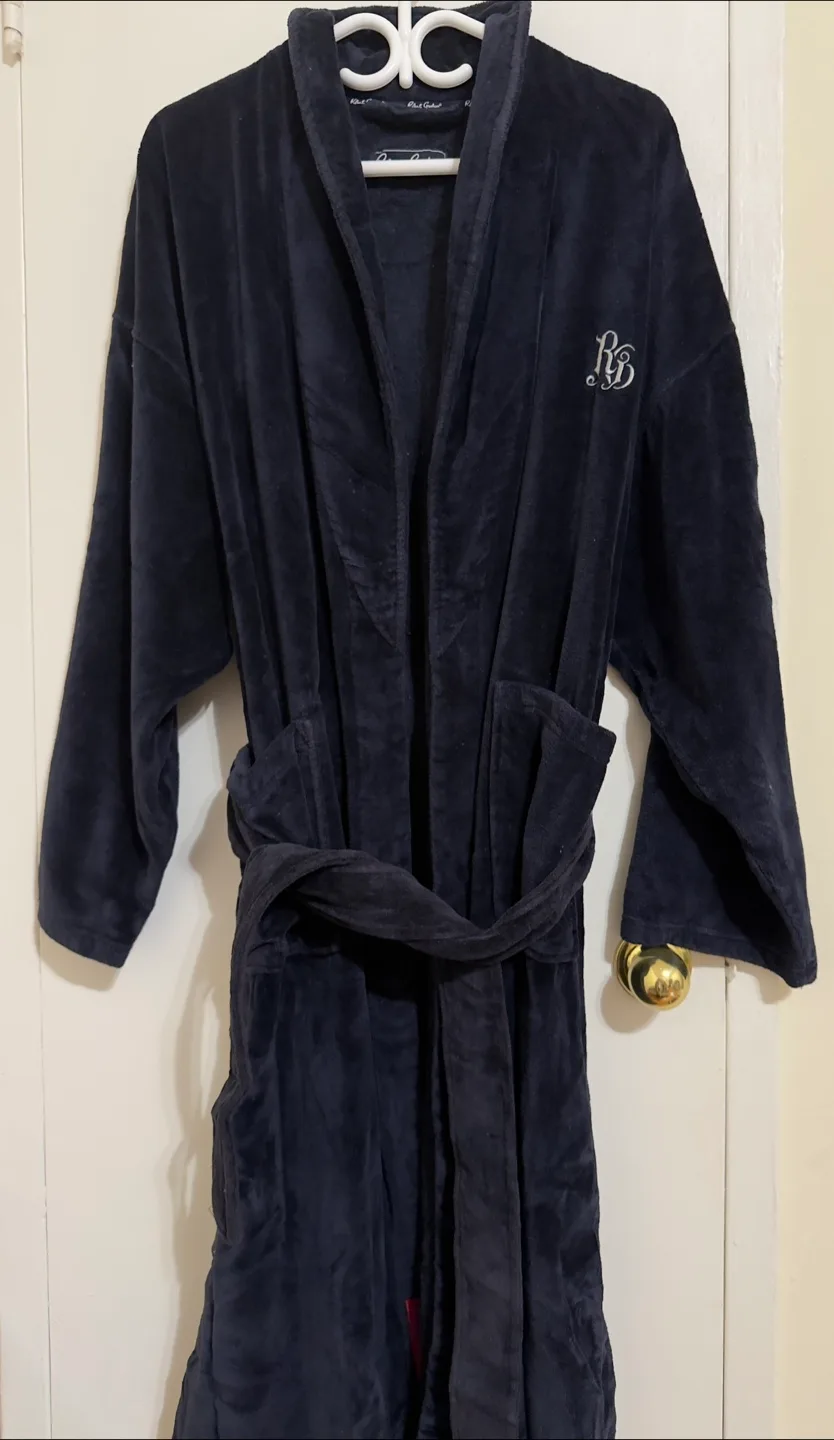 Robert Graham Navy Blue Bath Robe