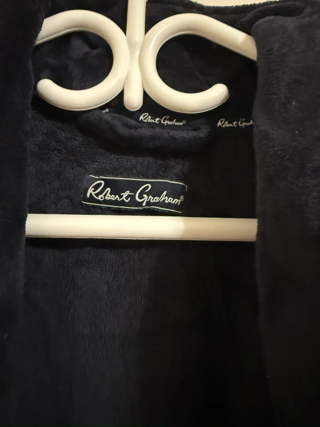 Robert Graham Navy Blue Bath Robe image indicator(2)