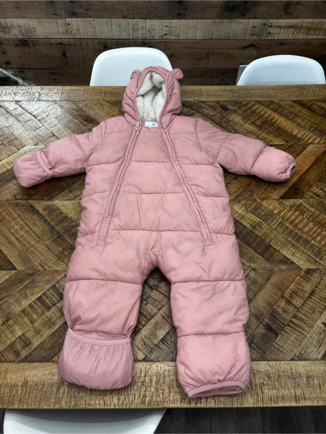 BabyGap Pink Snowsuit 12-18 Months