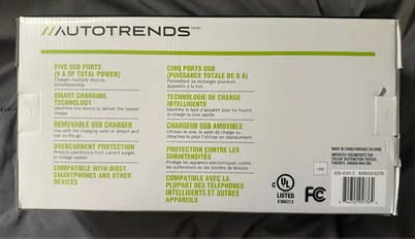 AUTOTRENDS™ 5-Port Charging Valet image indicator(2)