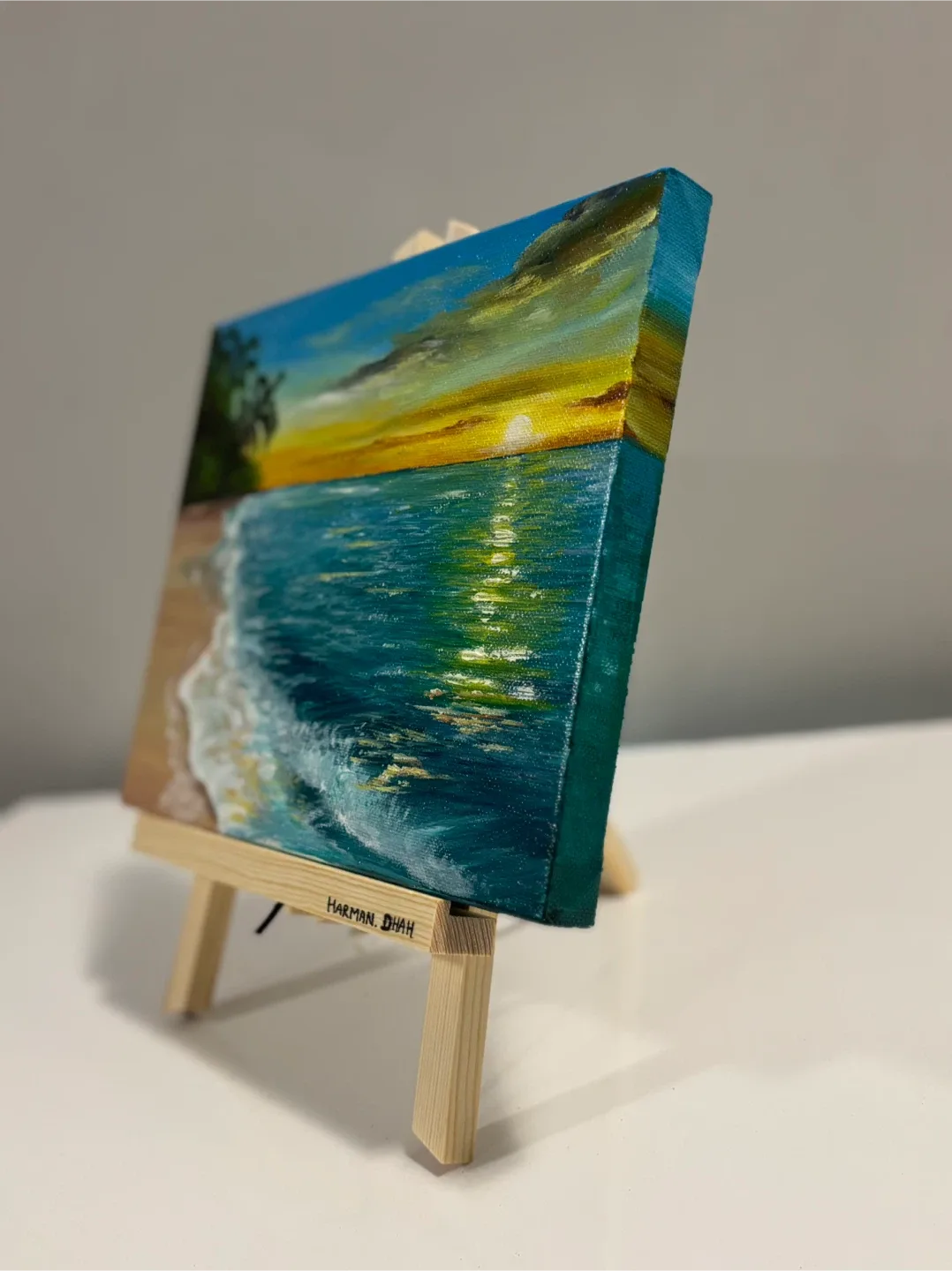 Sunset Glow Acrylic Painting 8" x 10" image indicator(2)