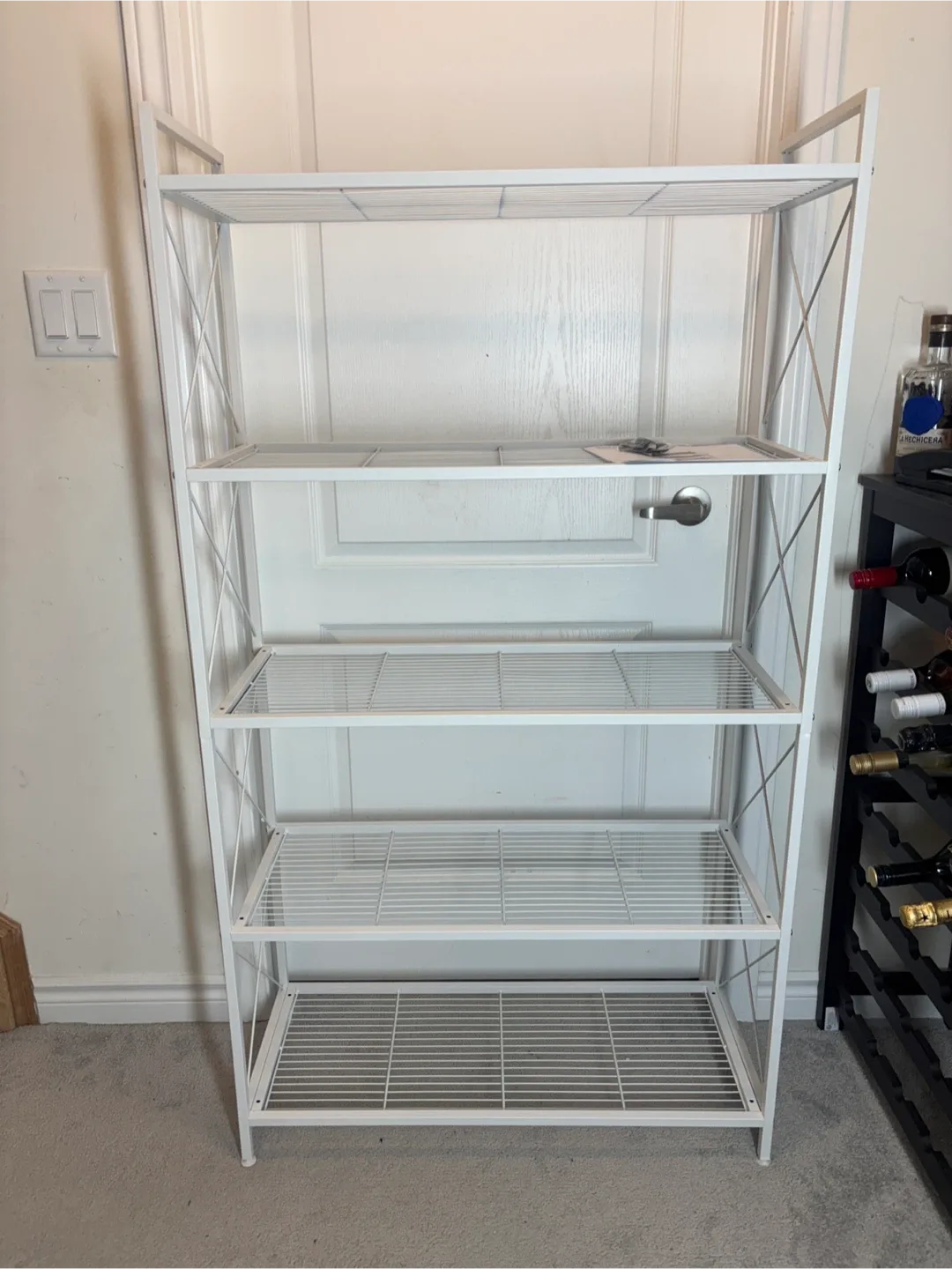 5 Levels White Storage Shelf image indicator(3)