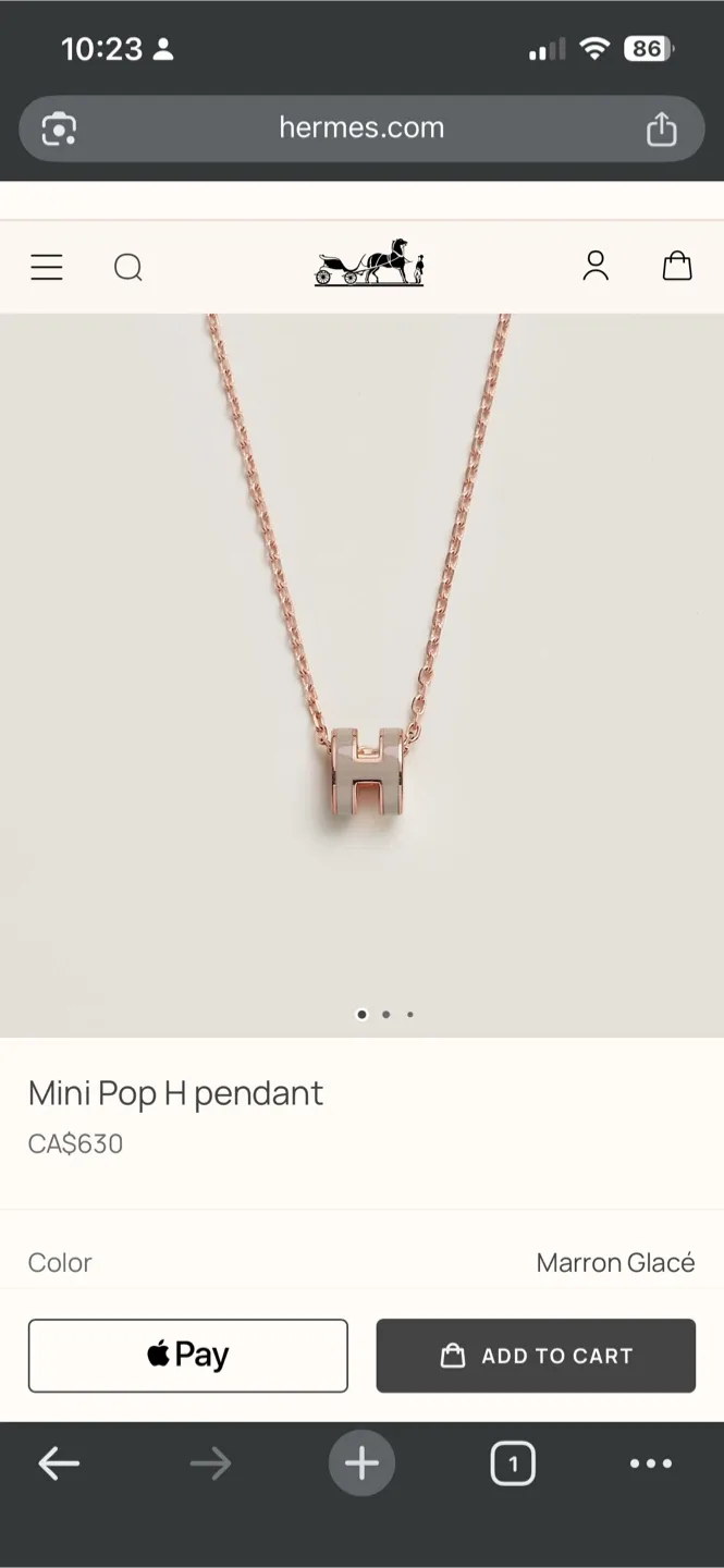 Hermès Pop H Necklace - Gold image indicator(5)