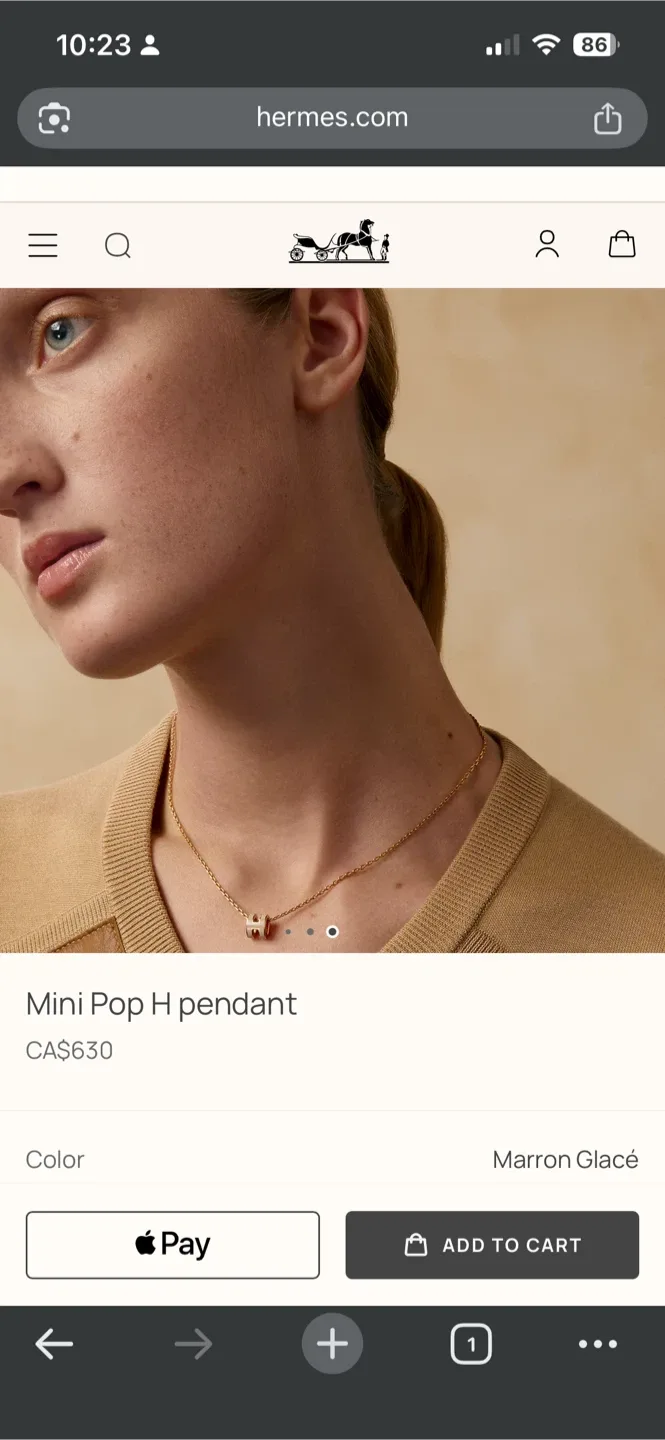 Hermès Pop H Necklace - Gold image indicator(7)