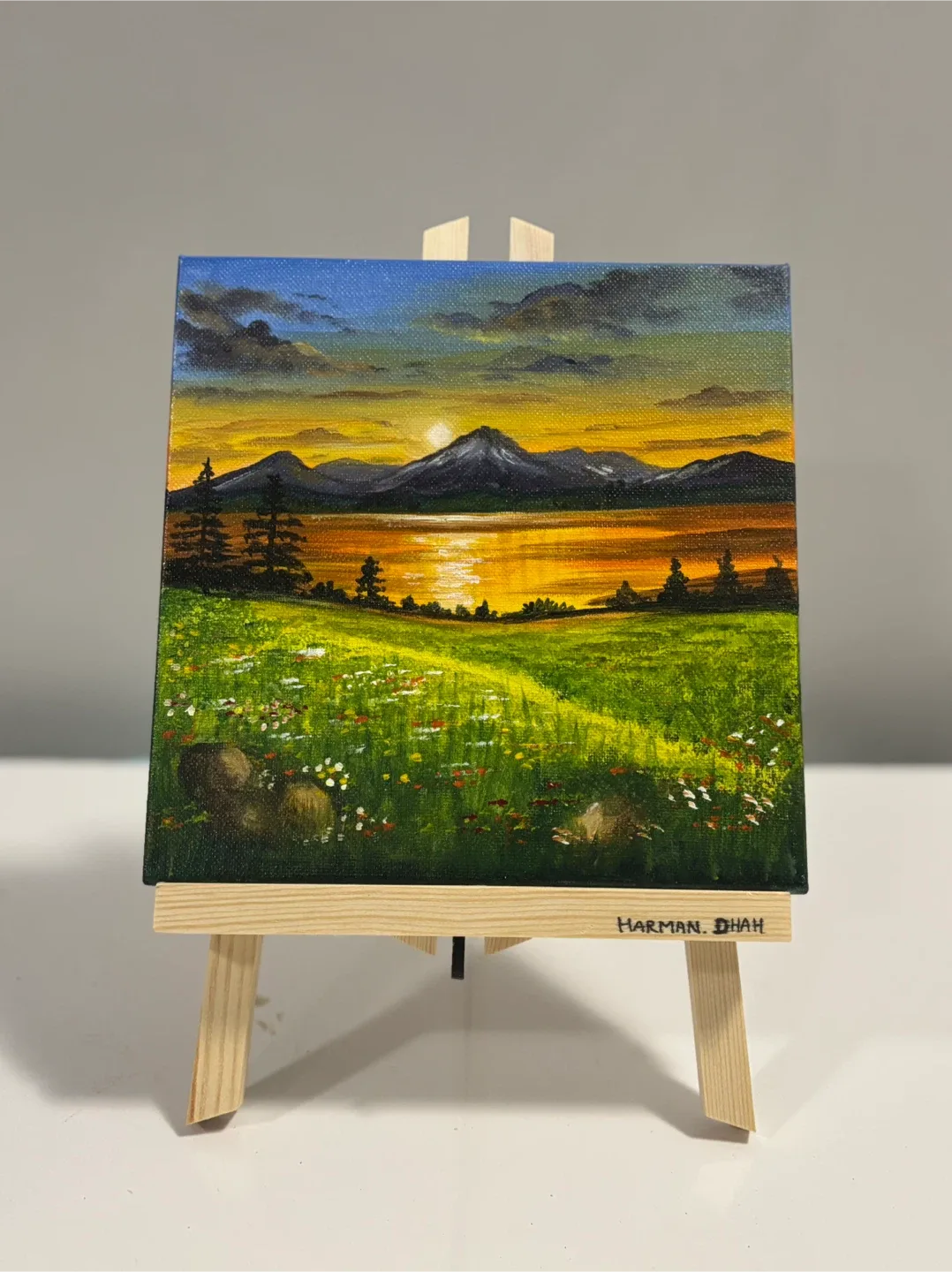 Original Acrylic painting  on Canvas - 8" x 8"