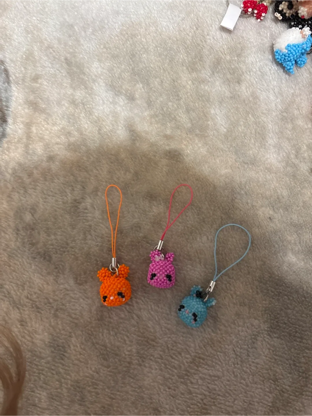 Handmade Beaded Animal Phone Charms