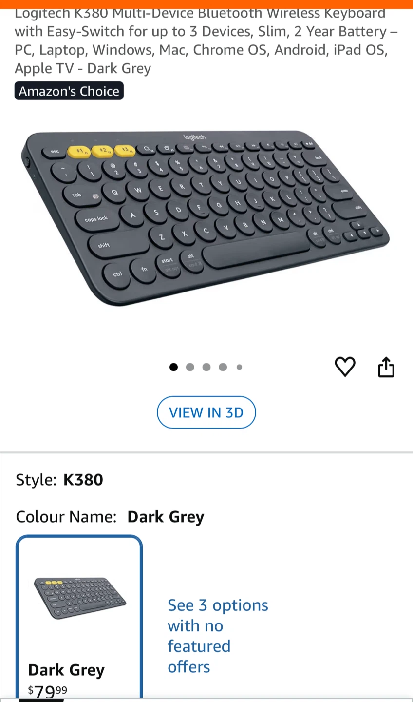Logitech K380 multi device Bluetooth keyboard - photo 2
