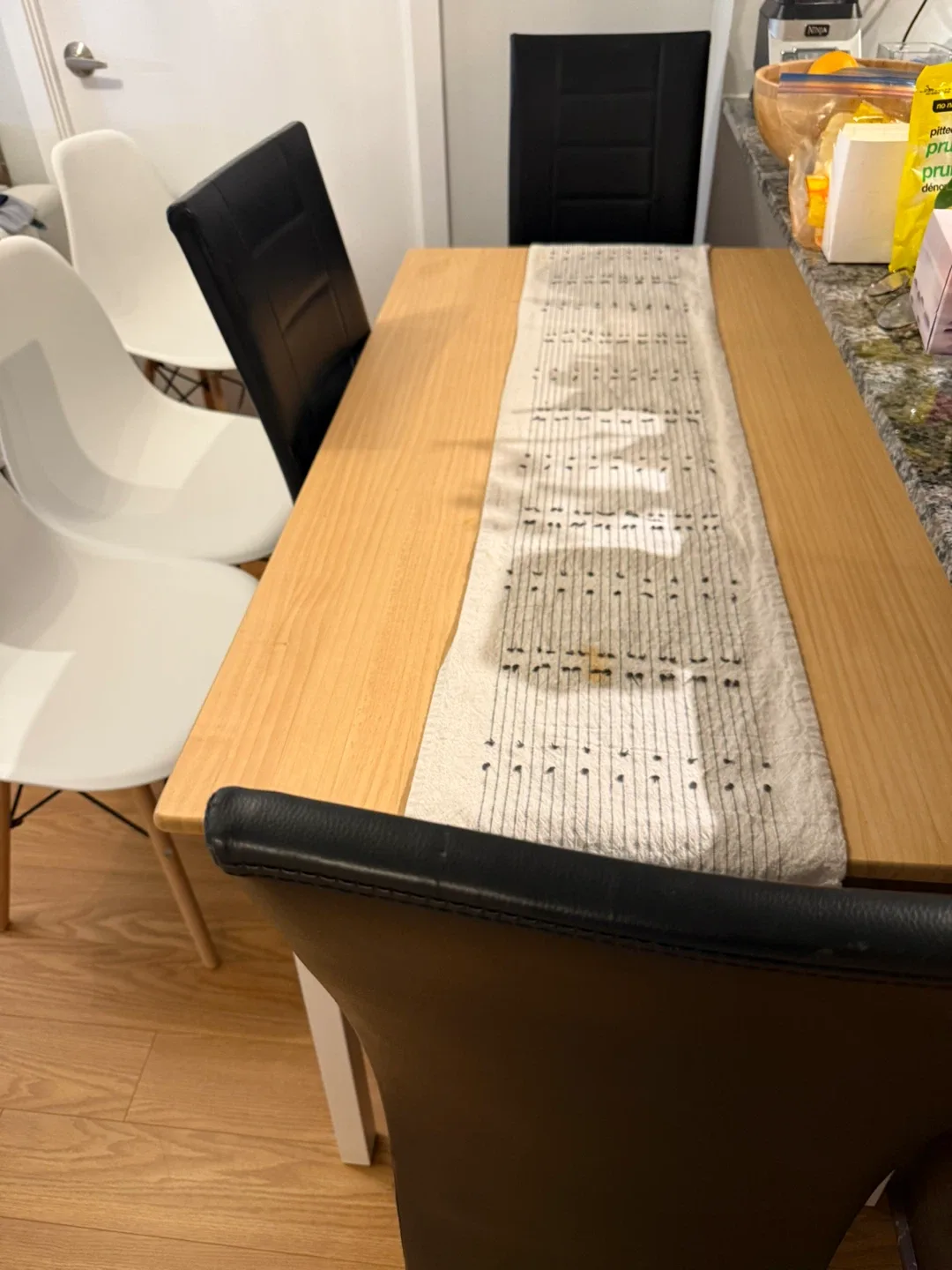 Set of 3 Black Dining Chairs