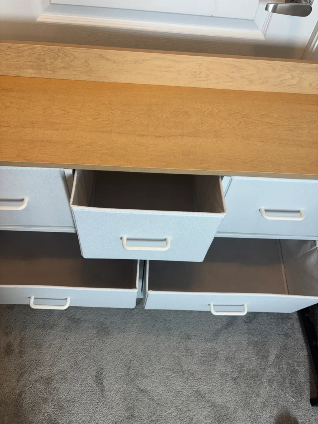 7-Fabric Drawer Dresser Storage Tower -White image indicator(6)