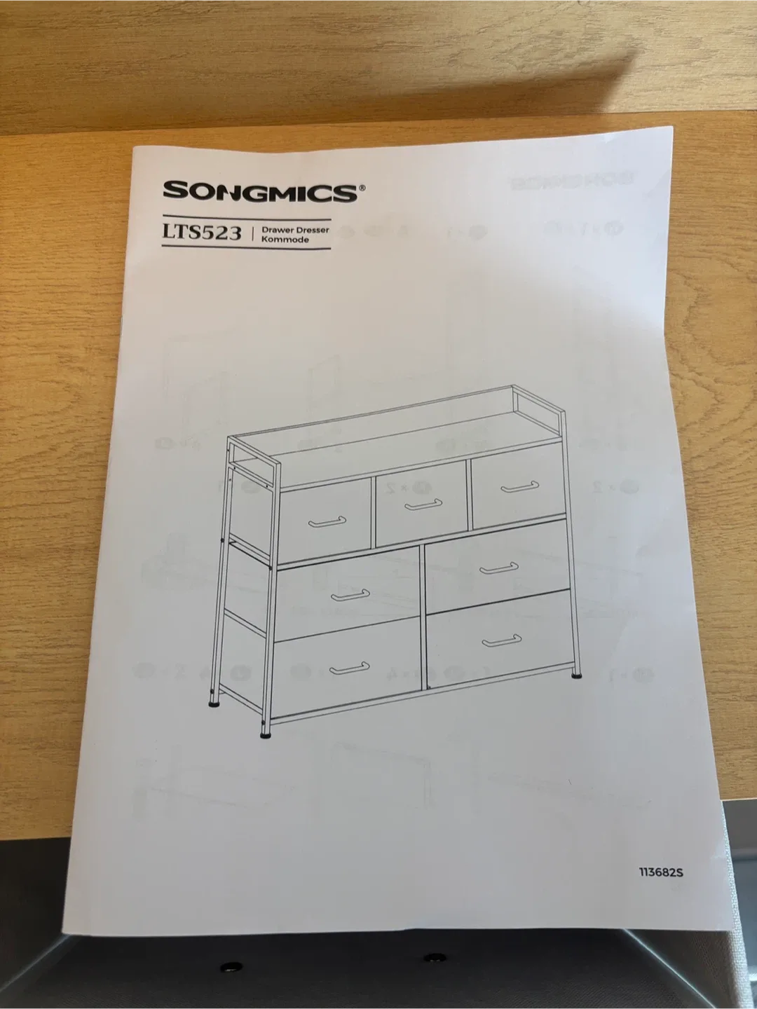 7-Fabric Drawer Dresser Storage Tower -White image indicator(7)