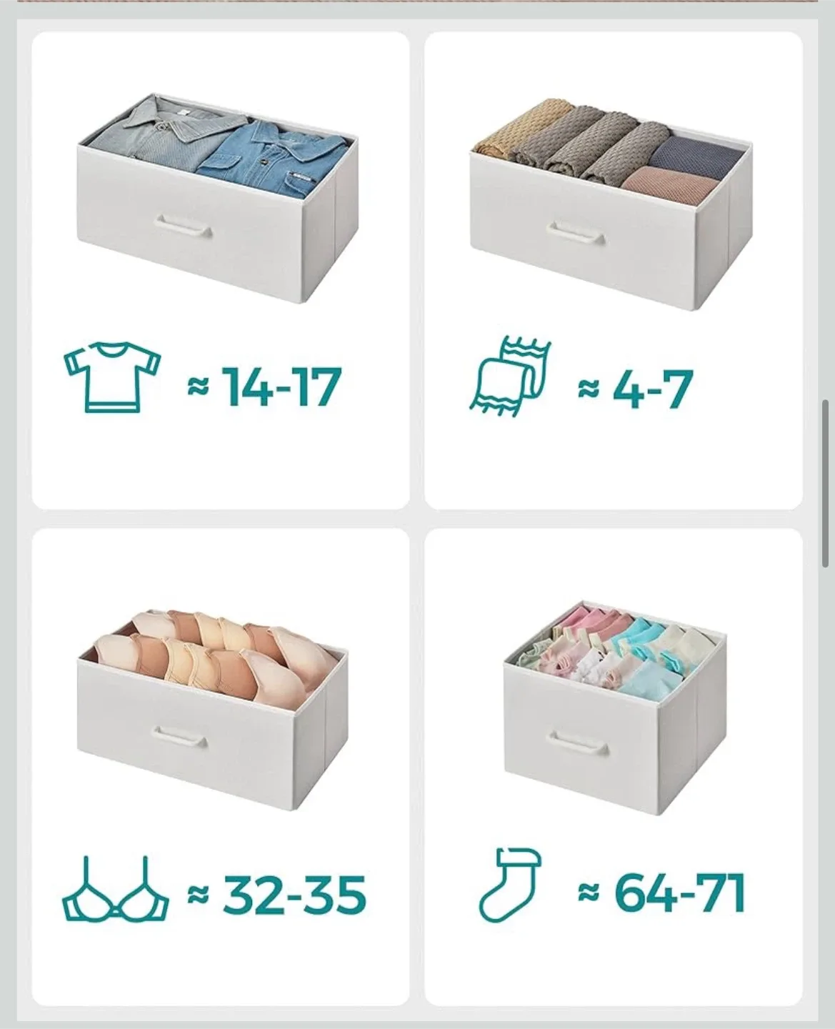 7-Fabric Drawer Dresser Storage Tower -White image indicator(8)