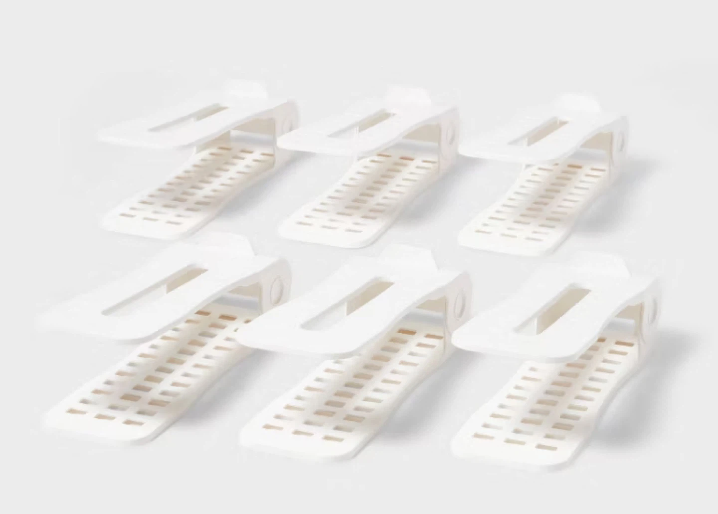White Adjustable Shoe Organizer #Cleanout