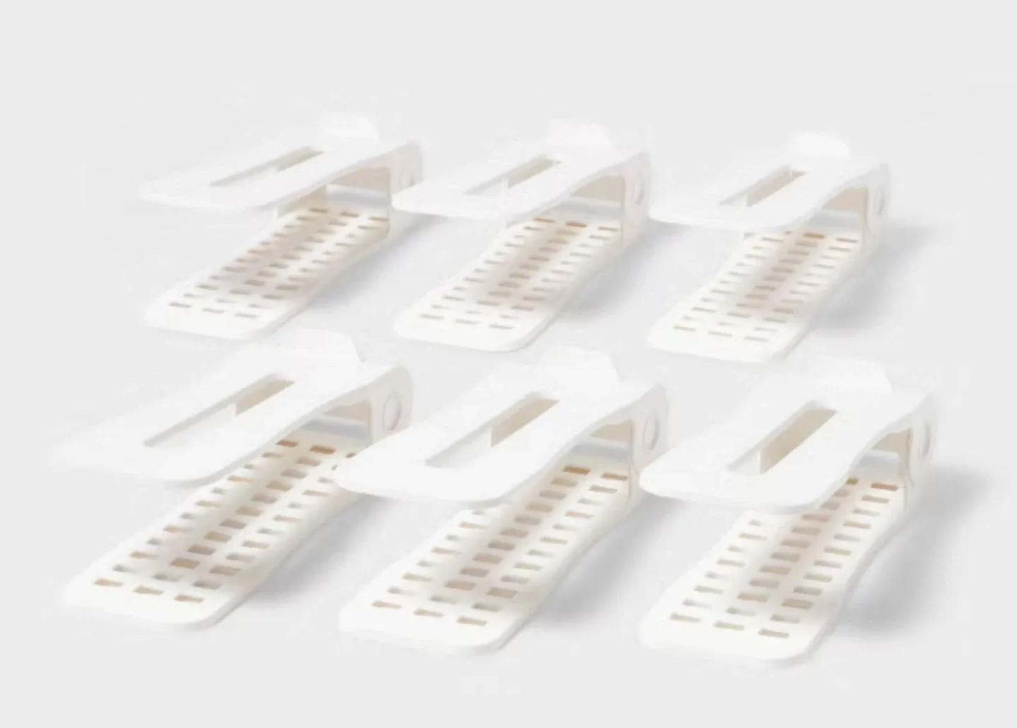 White Adjustable Shoe Organizer #Cleanout