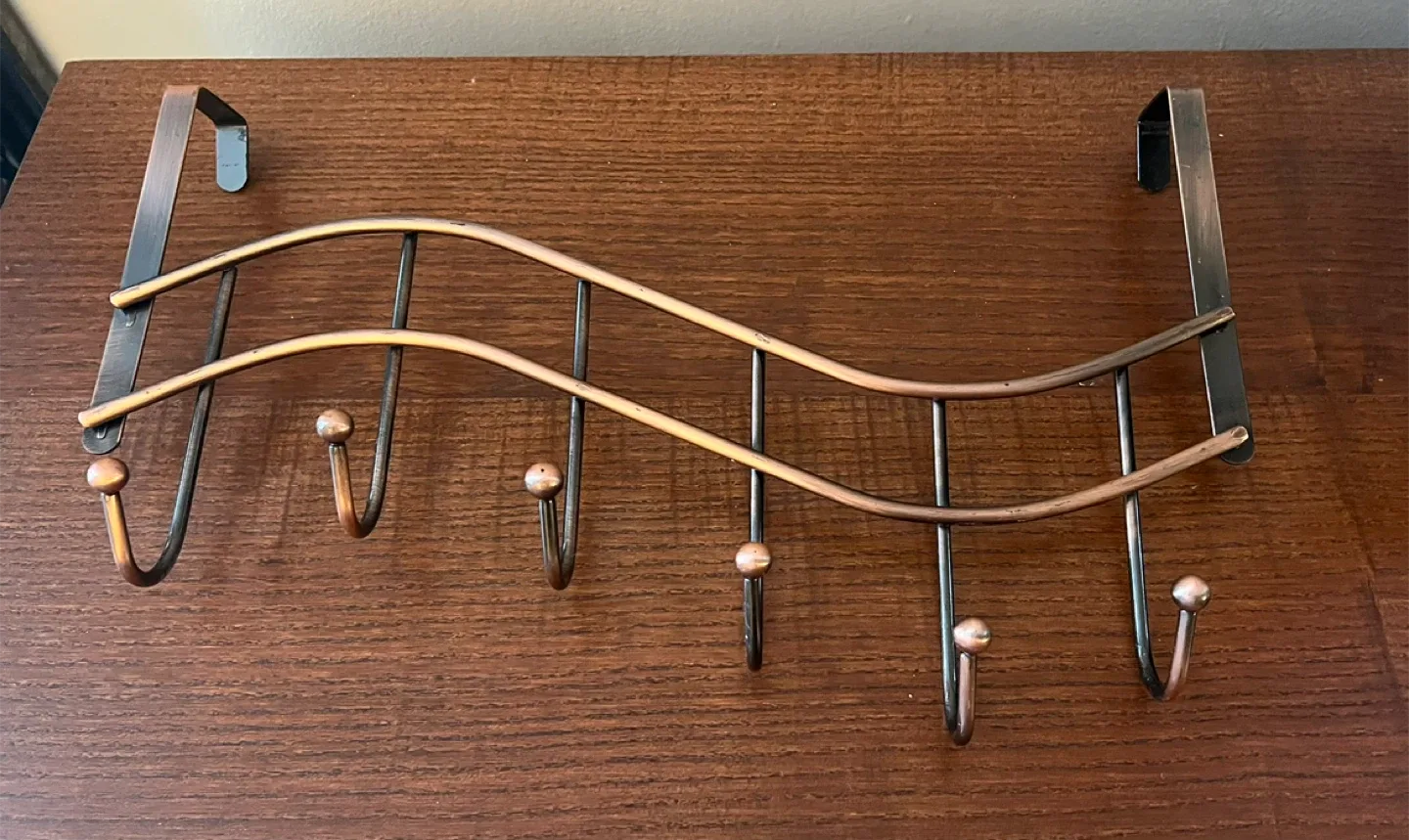 #cleanout Bronze Finish Metal Over-The-Door Hanging Rack