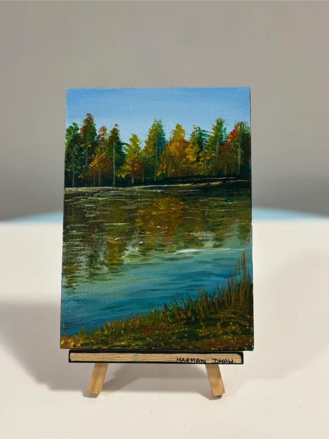 Mini acrylic painting on canvas panel ( for sale) image indicator(5)