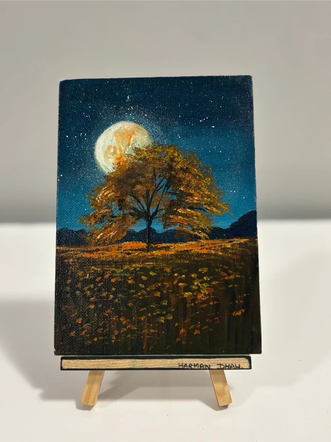 Mini acrylic painting on canvas panel ( for sale) image indicator(6)