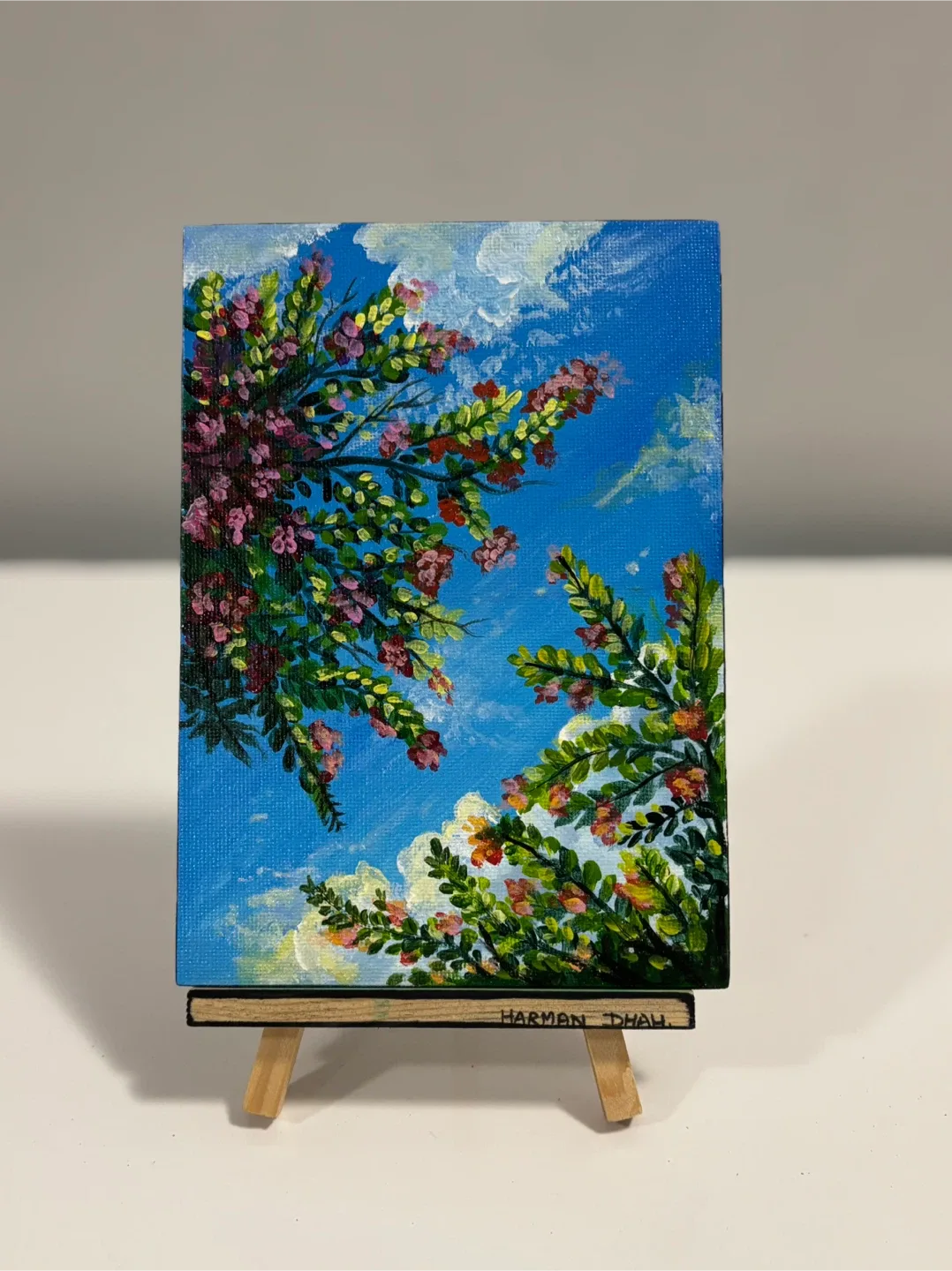 Mini acrylic painting on canvas panel ( for sale) image indicator(7)