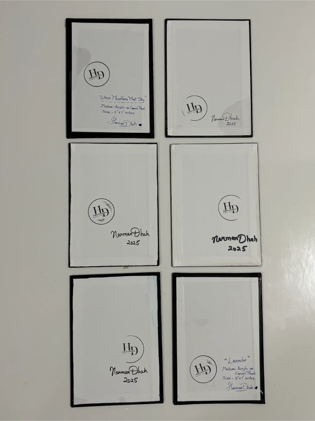 Mini acrylic painting on canvas panel ( for sale) image indicator(8)