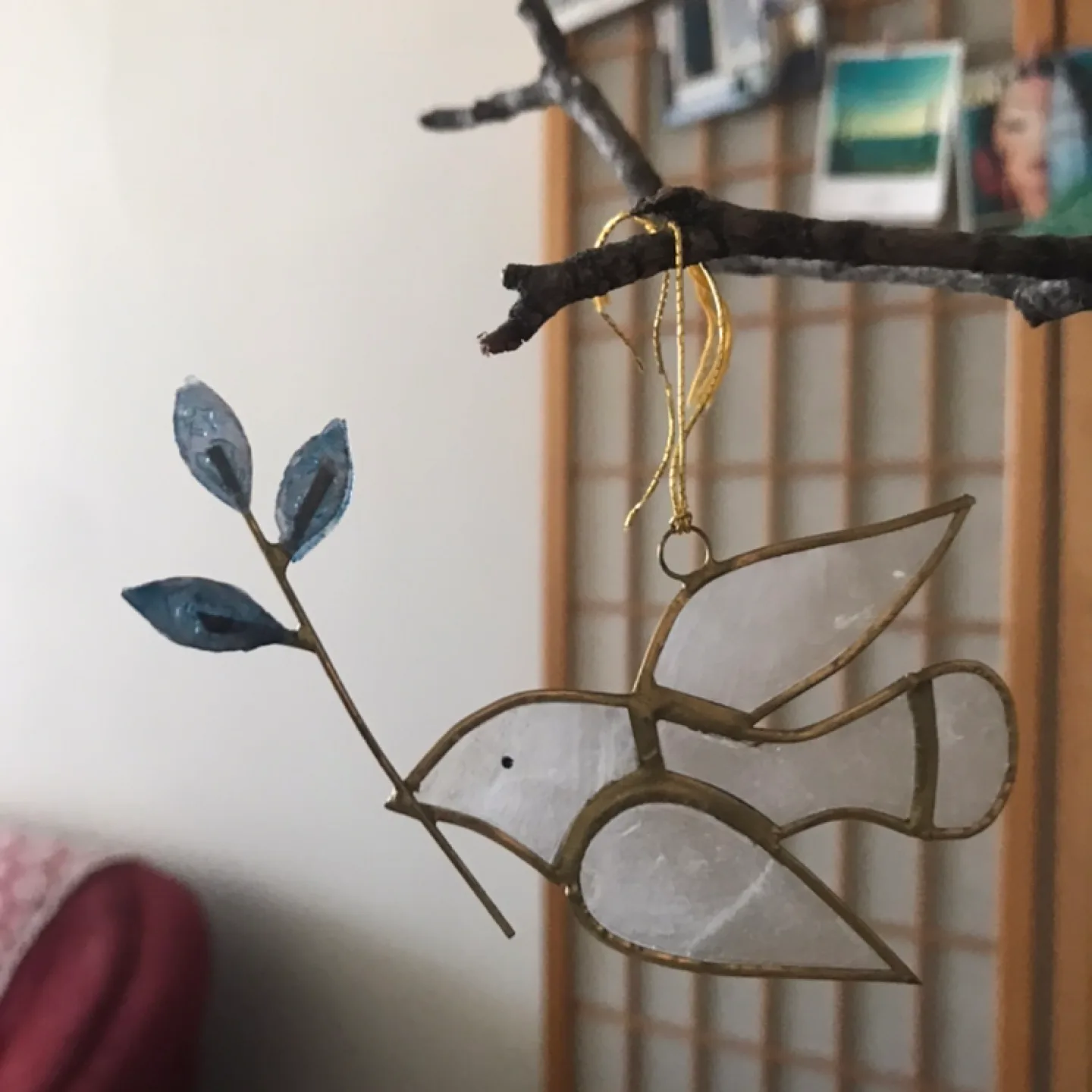 🎄 Stained glass Peace Dove Ornament