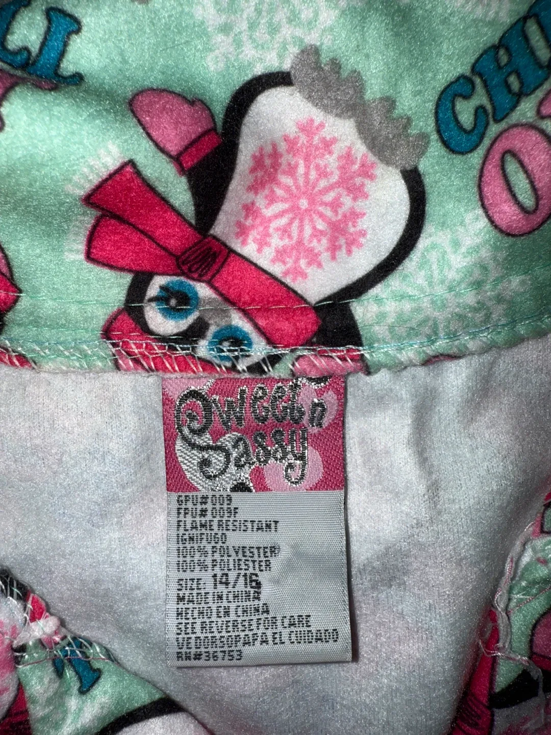 #Cleanout Sweet n Sassy Pajama Set - Size 14/16 image indicator(2)