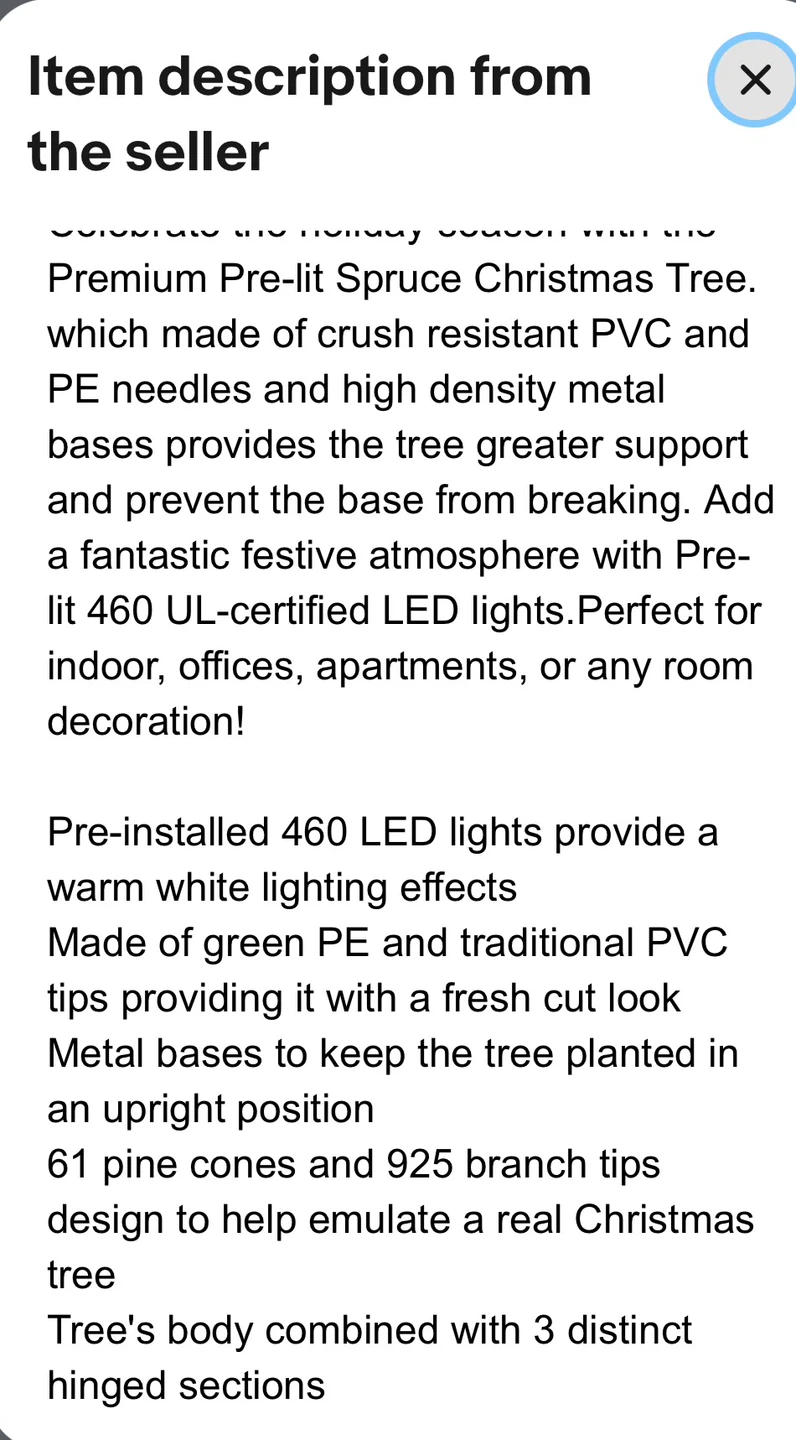 Gymax Pre-lit 7' Premium Spruce Artificial Christmas Tree - photo 5